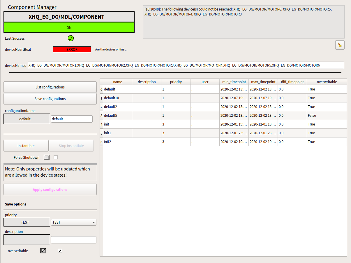 Component Manager Scene